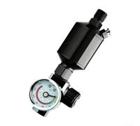 Regulador de presión de aire G1/4, perilla dorada para herramientas neumáticas de pulverización, aleación de aluminio, control preciso, pintura automotriz, rojo, negro, azul, verde (negro)
