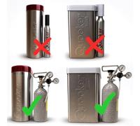 Regulador de presión de CO2 con conector Neues Wasser Group - Presión ajustable estándar de la UE para todas las botellas reutilizables de CO2 estándar - Adecuado para Quooker Cube