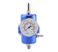Regulador de presión de combustible, Regulador de presión de combustible ajustable universal Kit de manguera de indicador de 0-140 PSI, 3 colores (Azul)