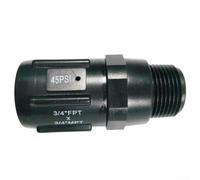 Regulador de presión de flujo bajo BSP de 3/4 pulgadas para riego por goteo de granja con cuerpo ABS y soporte para tasas de flujo entre 2.8 y 8.7 GPM (45PSI)
