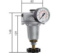 Regulador de presión de precisión G1/4'' 550l/min 0.5-16.0bar/7-232psi de fundición de zinc estándar 3