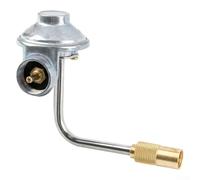 Regulador de presión de propano para planchas portátiles de 17 y 22 que permite una gestión precisa del calor a través del mecanismo de ajuste manual de perilla