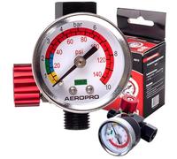 Regulador de presión para pistola de pintura, regulador de presión profesional AEROPRO 1/4 pulgadas, 0-10 bar