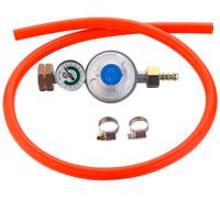 Regulador de presión universal cadac 30mbar con manómetro de botella y manguera de gas de 85 cm