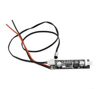 Regulador de temperatura del ventilador PWM CC 5 V/12 V con sensor NTC10K, apagado automático, placa de control compacta para carcasa de PC y electrónica, 3 A (2-3 cables de 5 V/12 V)