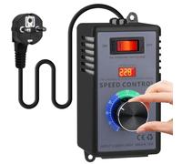 Regulador de velocidad 230 V, regulador de velocidad 230 V, motor 10 A, 4000 W, regulador de voltaje SCR, regulador de voltaje, regulador de velocidad, uso del motor, con protección contra sobrecarga