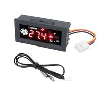 Regulador de velocidad de ventilador PWM de 4 cables de 12 V CC con pantalla digital de temperatura y velocidad del ventilador, soporta temporizador de marcha atrás y corriente máxima del ventilador