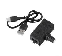 Regulador de velocidad de ventilador PWM para ventiladores de 4 cables de 12 V, controlador USB-C a KF2510 de 4 pines con perilla, ciclo de trabajo 0-100%, entrada de 5 V a salida de 12 V, negro (A)