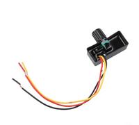 Regulador de velocidad del motor de 12 V CC con perilla, controlador electrónico continuo para ventilador, bomba, atenuación de luz y placa de calefacción, 25%-100% ajustable, negro