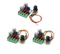 Regulador de velocidad del motor, regulador de velocidad, AC 50-220V 2000W SCR Regulador de voltaje eléctrico Regulador de velocidad de temperatura/motor Regulador de intensidad de luz (conjunto de 3)