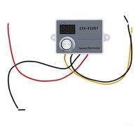 Regulador de velocidad del ventilador ajustable con pantalla digital, regulación continua de 0 niveles, AC 220 V 500 W, control del motor para motores sin escobillas y cepillados, color blanco