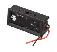 Regulador de velocidad del ventilador de 4 cables para PWM regulación de temperatura CC 12 V 3 A pantalla digital para PC carcasa servidor refrigeración negro ABS compacto (2 líneas)