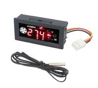Regulador de velocidad del ventilador de 4 cables para PWM regulación de temperatura CC 12 V 3 A pantalla digital para PC carcasa servidor refrigeración negro ABS compacto (3P + cilindros)