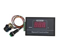 Regulador de velocidad para motor DC PWM, controlador de velocidad sin escalones de 6 V, 12 V, 24 V y 48 V con pantalla digital, regulador de motor ajustable del 0 al 100 % para
