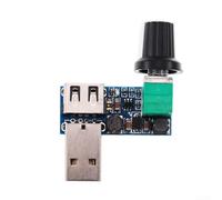 Regulador de ventilador USB continuo 5 V CC, botón giratorio con interruptor para regulación del volumen de aire, compacto