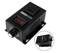 Regulador de voltaje 220 V CA con control PWM, carga de 40 A, 10000 W, pantalla LED digital para calentadores y motores, ajustable 0-220 V, carcasa de metal robusta para industria y taller, color
