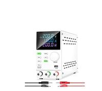 Regulador de Voltaje de Fuente de alimentación de Banco de 200V 1A CC Interruptor de regulador de Pantalla LED Variable estabilizado Ajustable(SPPS2001D -White)