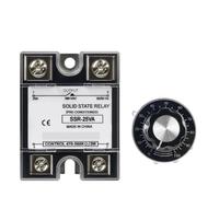 Regulador de voltaje de relé de estado sólido 10VA 25VA 40VA SSR 10-150A CA 380V(With Potentiometer,25A)