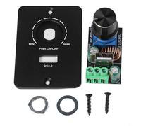 Regulador LED de 12 a 24 V CC, interruptor de atenuación de 5 A con carga rápida USB para controlador de luz de barco RV suave y silencioso 0-100% de atenuación