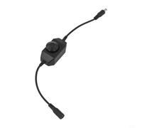 Regulador LED Giratorio Interruptor Lámpara 61x33mm | Giro para suave 0-, para compacto 61x33mm, plástico negro, para fácil instalación manual