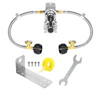 Regulador para - Regulador de depósito de propano ajustable con manguera flexible de 45 cm | Adaptador de 2 etapas con manómetro y cambio automático para parrilla, casa móvil y caravanas