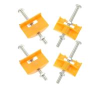 Regulador Piezas de Baldosas Posicionamiento de 4 | Ajuste de Altura en Cerámica y Suelo, Hierro Inoxidable y Plástico, Color Amarillo