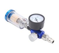 Regulador Presión Aire con Manómetro 1/4 Pulgada Filtro Separador Agua Aceite en Línea