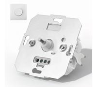 Regulador Rotativo de Empotrar para LED 5-300W, 220-240V, con Placa de Cubierta Blanca Incluida - Atenuador para Lámparas LED Regulables, Incandescentes y Halógenas