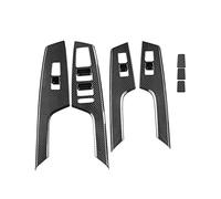 Regulador Ventanilla Panel Interruptores Elevación Ventana Estilo Fibra Carbono Pegatina Embellecedora Reposabrazos Puerta Para Kia EV6 Molduras Interiores Accesorios Interruptor