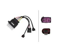 Regulador Ventilador Interior 12 V 8 polos HELLA Compatible con u.a. AUDI A4