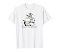Regular Show Mordecai and Rigby Golf Cart Camiseta, Hombre, Blanco, M