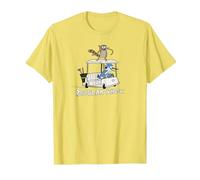 Regular Show Mordecai and Rigby Golf Cart Camiseta, Hombre, Limón, XXL