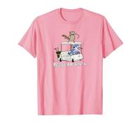 Regular Show Mordecai and Rigby Golf Cart Camiseta, Hombre, Rosado, L
