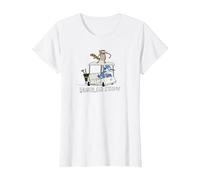 Regular Show Mordecai and Rigby Golf Cart Camiseta, Mujer, Blanco, L