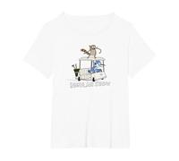 Regular Show Mordecai and Rigby Golf Cart Camiseta, Mujer Tallas Grandes, Blanco, 2XL Grande