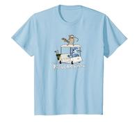 Regular Show Mordecai and Rigby Golf Cart Camiseta, Niños, Azul Bebé, 4 años