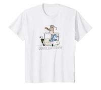 Regular Show Mordecai and Rigby Golf Cart Camiseta, Niños, Blanco, 10 años