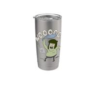 Regular Show Muscle Man WOOOOO! Vaso térmico de acero inoxidable de doble pared