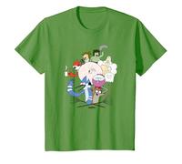 Regular Show Regular Cast Camiseta, Niños, Hierba, 12 años