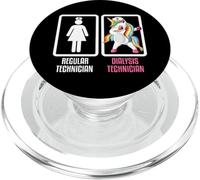 Regular Technician Vs Dabbing Unicorn Dialysis Technician PopSockets PopGrip para MagSafe