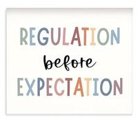 Regulation Before Expectation Mental Health Canvas Wall-Art Mindfulness Quote for Office Bedroom Decor(Unframed,12x18inch(30x45cm))