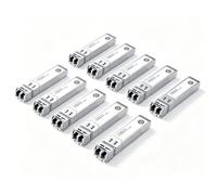 Regun 10-Piezas SFP+ SR Multimodo Transceiver, 10GBase-SR LC | Compatible Cisco, Meraki, Mikrotik, Ubiquiti, Netgear, Zyxel, D-Link, TP-Link, 850nm, 300m, DDM, Plug and Play