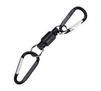 Regun Clip de liberación de Red magnética de Pesca - Hebilla de imán Clip de liberación de Red magnética de Pesca con Mosca Soporte para Colgar Clip de cordón(Negro 1)