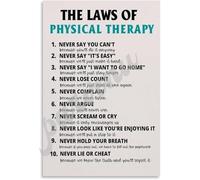Rehab & PT Educational Poster, Professional Principles and Motivational Quotes, Therapy Office Wall Art(Unframed,12x18inch(30x45cm))