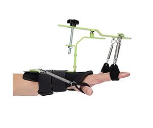 Rehabilitación de Fisioterapia de Manos, órtesis de Muñeca de Dedo Esponja de Caucho de Aleación de Aluminio de Tamaño Ajustable para Entrenamiento de Extensor de Muñeca Y Extensor de Dedo