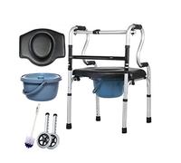 Rehabilitación de pie Inodoro Andador para personas mayores Persona discapacitada Marco de barandilla Equipo de entrenamiento de rehabilitación (Negro B) Interesante (Negro B)