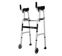 Rehabilitación de pie Polea de andador para adultos con asiento Aleación de aluminio grueso Discapacitados Bastón de cuatro patas Rehabilitación Muleta de andador auxiliar (Sin asiento) (Sin asiento)