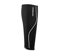 Rehband Banda QD para espinilla y pantorrilla, talla XS/S/M/L/XL - bandaje de neopreno de 3 mm para running, escalada y balonmano, protector de espinilla de ajuste preciso, Color:Negro, Talla:L
