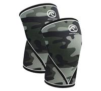 Rehband Classic V-Knee-Sleeve 7 mm para halterofilia, rodillera de powerlifting grado competición, manga de compresión para CrossFit, sentadillas y gimnasio, Color:Camuflaje - 1 Par, Talla:XL