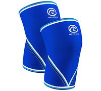 Rehband Classic V-Knee-Sleeve 7 mm para halterofilia, rodillera de powerlifting grado competición, manga de compresión para CrossFit, sentadillas y gimnasio, Color:Azul - 1 Par, Talla:S